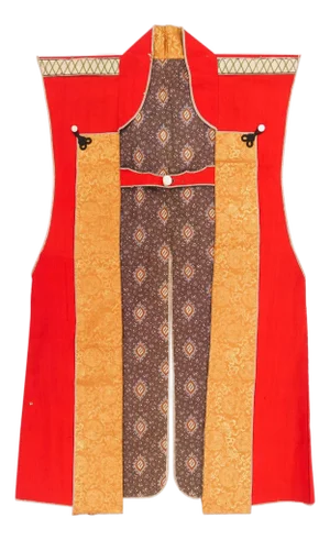 Antique Japanese Textile Art Campaign Jacket Jinbaori with Mon