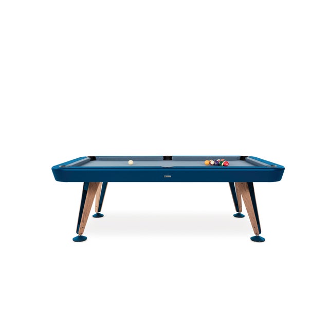 RS Barcelona Diagonal Indoor Pool Table 8 Feet, Blue For Sale - Image 4 of 5