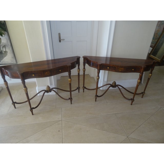 Maitland Smith Nathan Console Tables a Pair For Sale - Image 12 of 12