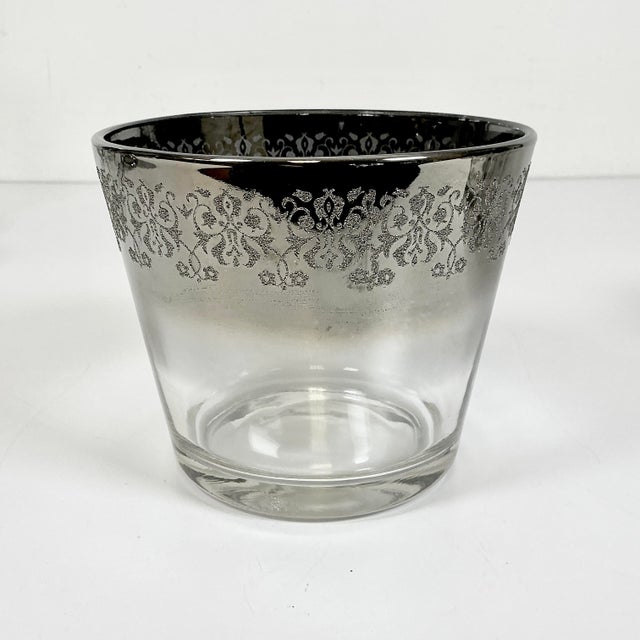 1970s Vintage Hollywood Regency Dorothy Thorpe Style Ombré Embossed Glassware Set - 10 Pieces For Sale - Image 12 of 15