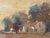 Green 1940s Pastoral Landscape Canvas Art by Ira Deen Original on Board Farm Crow/Raven Oil Folk Painting Drawing Crow For Sale - Image 8 of 12