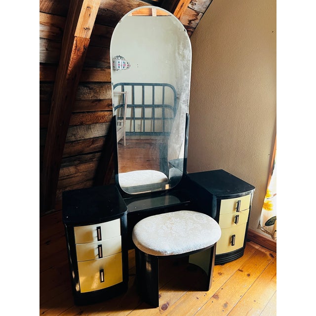 Vanity AND Dresser. Designed by Norman Bel Geddes (1893 - 1958) for the Simmons Company of Chicago, Illinois. The line was...