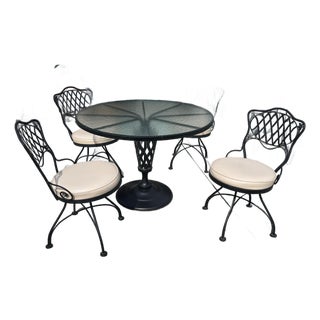 1972 Woodward Wrought Iron Patio Set For Sale
