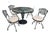 1972 Woodward Wrought Iron Patio Set For Sale