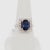Blue Spinel and Diamond Cocktail ring in 14k White Gold, size 6.75 For Sale In Los Angeles - Image 6 of 6