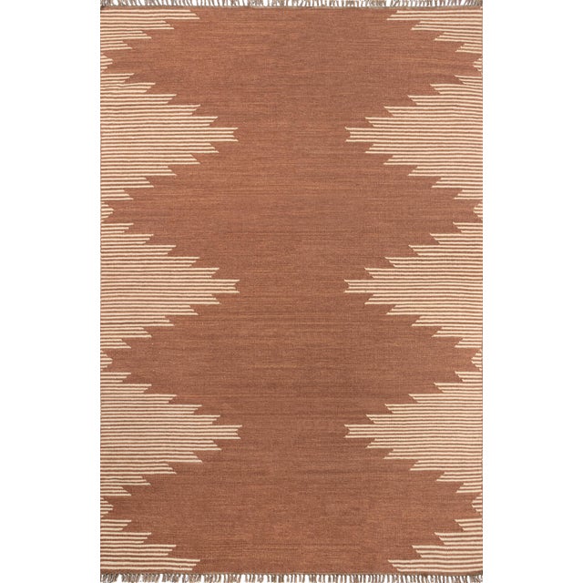 Nakul Thar Terra Cotta 9' X 12' Area Rug For Sale