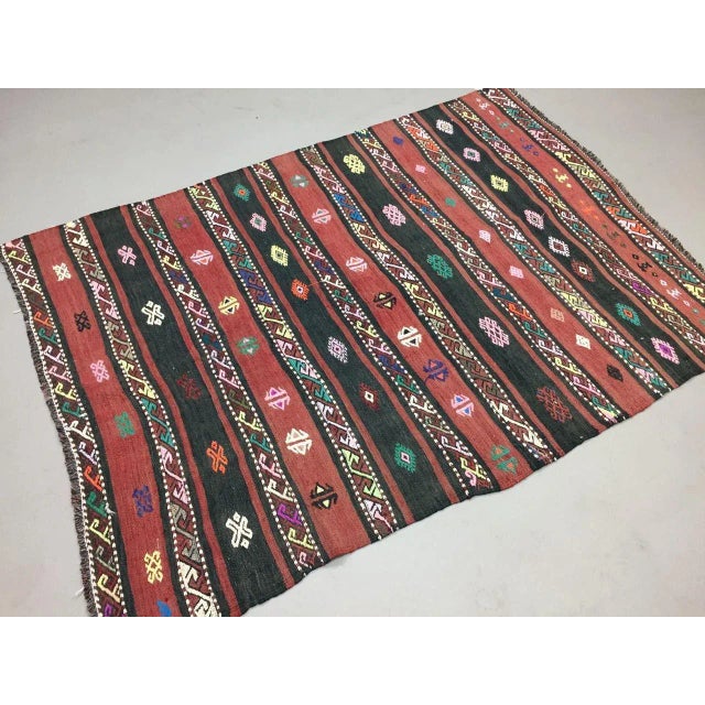 Vintage Turkish Moroccan Kilim Rug, 1950s For Sale - Image 9 of 10