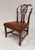 Late 18th Century English Mahogany George III Side Chair Rolled top rail, pierced and carved vertical splat on square...