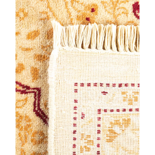 2000 - 2009 Mogul, One-of-a-Kind Hand-Knotted Area Rug in Ivory, 6' 2" x 12' 1" For Sale - Image 5 of 8