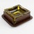 Mid-Century Leather and Crystal Ashtray Catchall Desk Tidy For Sale - Image 4 of 17