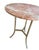 Vintage 1970s Pink Marble and Brass Tripod Side Table in the Style of Cedric Hartman A beautiful mid century modern...