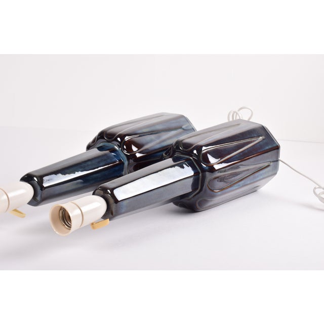 Tall Danish Table Lamps attributed to Einar Johansen for Søholm, 1960s, Set of 2 For Sale - Image 6 of 15