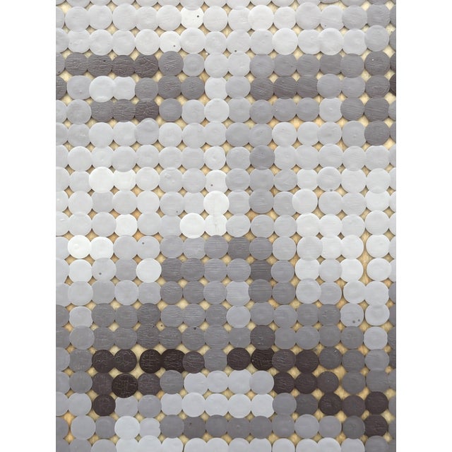 Paint Francisco Vital "Pistol Pete" Contemporary Western Black & Tan Pixelated Cowboy Portrait, 2025 For Sale - Image 7 of 9