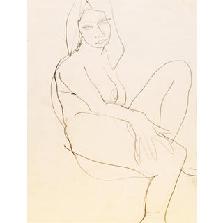 Seated Nude' by Victor Di Gesu, Mid-Century California Post-Impressionist, Paris, Louvre, Academie Chaumiere, Los Angeles County Museum of Art For Sale