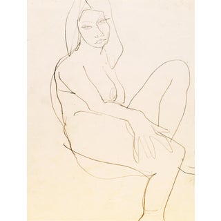 Seated Nude' by Victor Di Gesu, Mid-Century California Post-Impressionist, Paris, Louvre, Academie Chaumiere, Los Angeles County Museum of Art For Sale