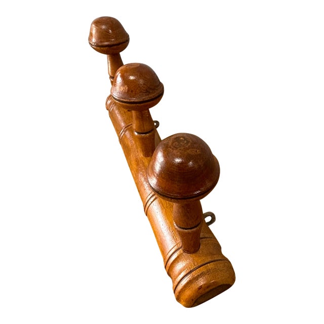 Vintage French Wall Mounted Coat Rack For Sale