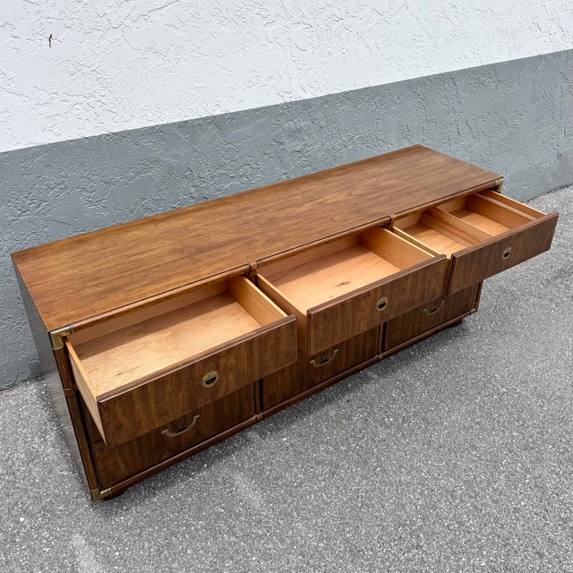Drexel Vintage Accolade Campaign Dresser by Drexel For Sale - Image 4 of 12