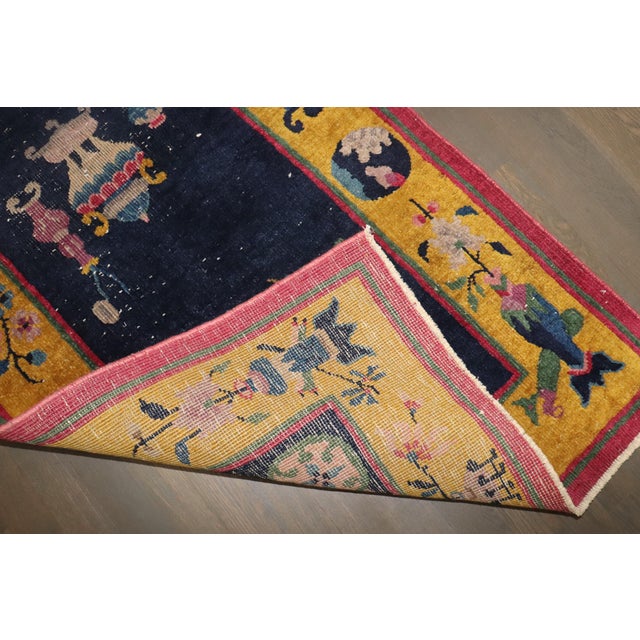 Art Deco Art Deco Antique Chinese Rug, 2'6'' X 4'11'' For Sale - Image 3 of 7