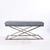 Mid-Century Modern Mid-Century Chrome X-Base Bench For Sale - Image 3 of 15