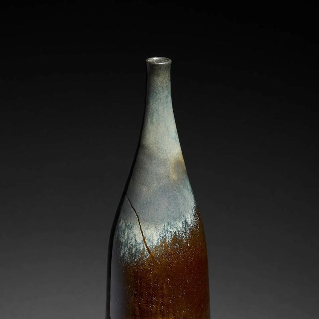 Late 1960s Tall Bottle Form Vase, Private Collection of Gertrud & Otto Natzler - 1 Piece For Sale - Image 4 of 14