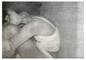 Paulina Wilk, Sister's Portrait, Lithograph on Paper, 2005