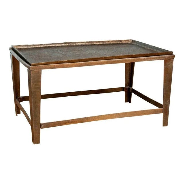 Metal 20th Century Bronze Tray Coffee Table For Sale - Image 7 of 7