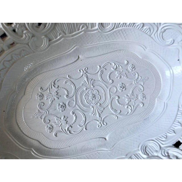 Pierced White Enamel Italian Metal Basket For Sale - Image 4 of 9