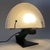 Crescent Moon Table Lamp in Opal Glass and Metal, 1980s, in Flawless conditions. Designed 1980 to 1989 European Plug (up...