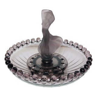 Vintage Art Deco Purple Glass Bowl by Josef Inwald, 1950s For Sale