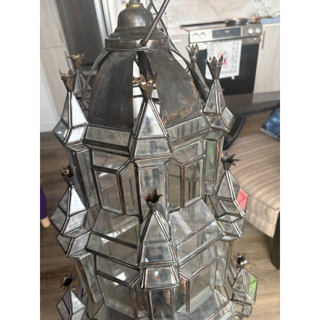Metal 1970s Extra Large Moroccan Chandelier For Sale - Image 7 of 18