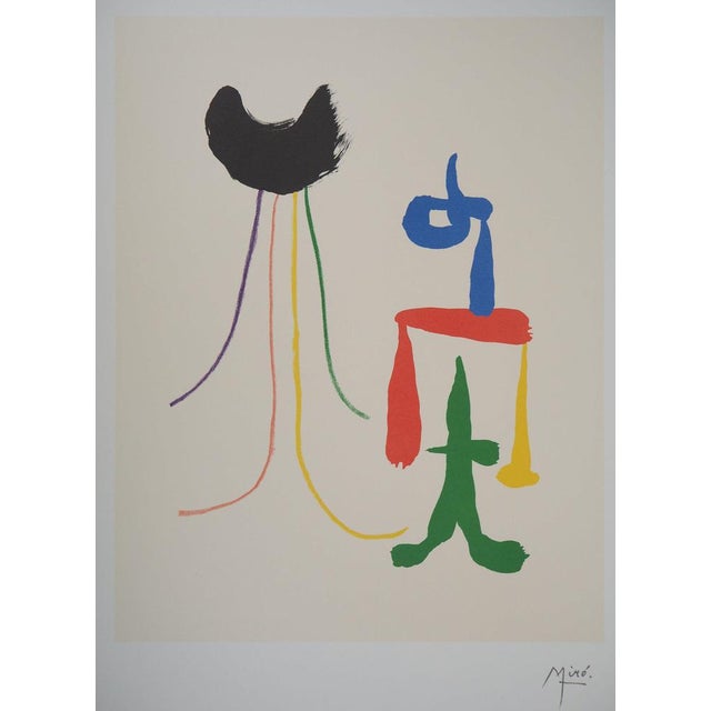 Joan Miró (1893-1983) Surreal couple Color lithograph after a painting by the artist Signed in the plate On vellum, 45 x...