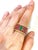 Green Bochic “Orient” African Ruby, & Jade Vintage Band Ring Set In 18 K Gold & Silver, Size 7.5 For Sale - Image 8 of 11