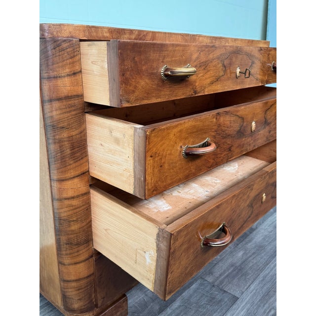 Vintage Italian Chest of Drawers in Burl Wood, 1930s For Sale - Image 13 of 17