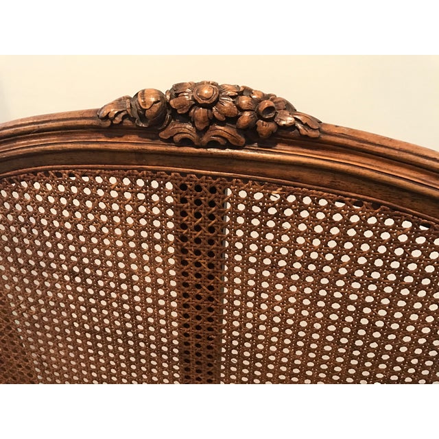 Antique French Provincial Cane & Carved Wood Full Size Bed Chairish