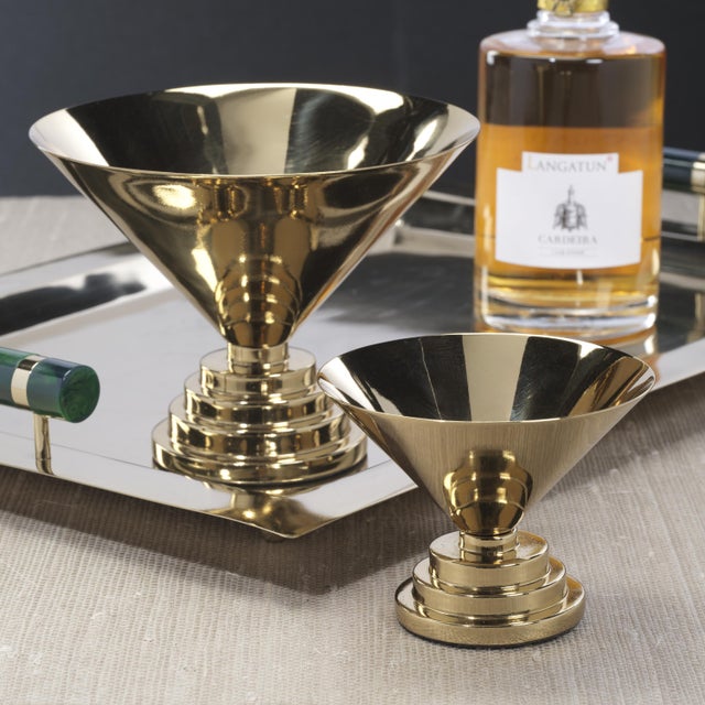 Add sophistication to your table setting with the Mayan Condiment Bowl. Crafted from polished aluminum and stainless...