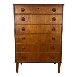 Vintage Danish Teak Chest of Drawers, 1960s For Sale