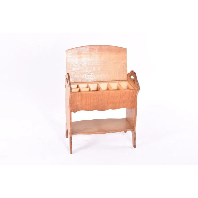 Vintage Danish Oak Sewing Table , in Very Good conditions. Designed 1920 to 1949