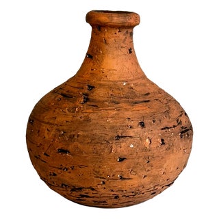 Archaic Studio Ceramic Vase with Raw Surface by Gerhard Liebenthron, Germany, 1970s For Sale