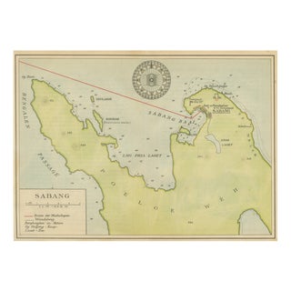 Map of Sumatra, Indonesia, 1910s For Sale