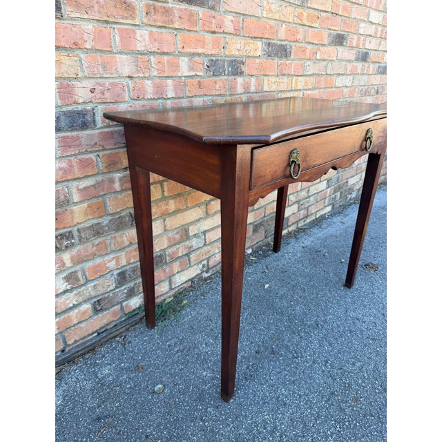 19th Century English Serpentine Top Side Table For Sale - Image 4 of 10