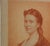 19th Century 19th Century Hand Drawn Original Sanguine Portrait of a Young Woman - Signed For Sale - Image 5 of 13