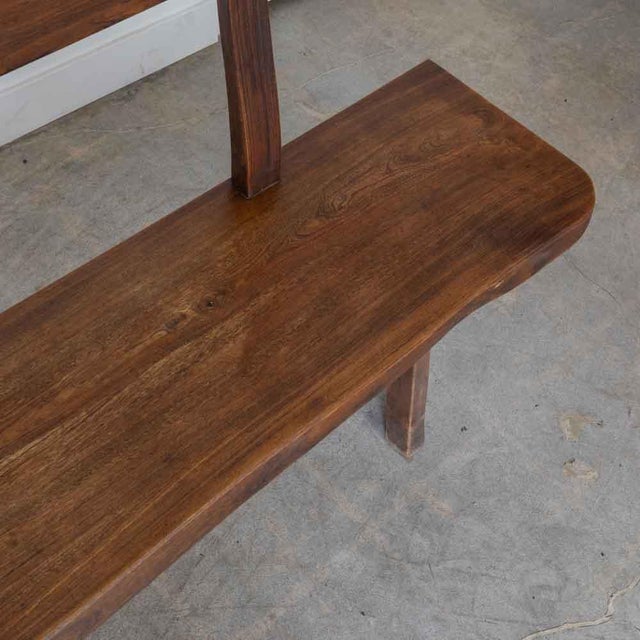 Elm wood bench Attributed to Olavi Hanninen, 1950s For Sale - Image 11 of 16