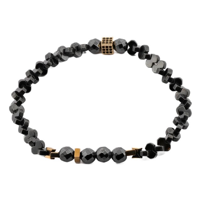 Positive Vibration Hematite Stone Men's Bracelet For Sale