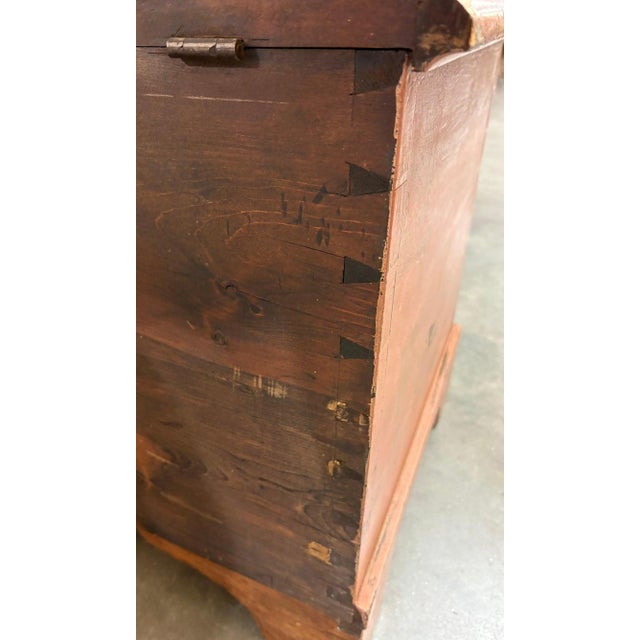 19th Century Original Painted Blanket Chest For Sale - Image 11 of 11