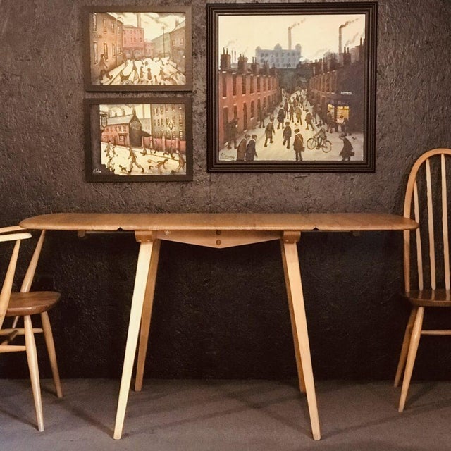 Table with Folding Wings in Elm and Beech by Lucian Ercolani for Ercol, 1960s For Sale - Image 6 of 9