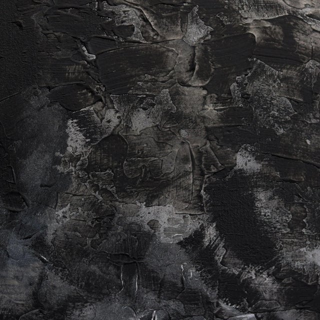 Nature's Way - Large Black and White Monochromatic Abstract Landscape Painting Original Artwork by Clara Berta For Sale - Image 4 of 9