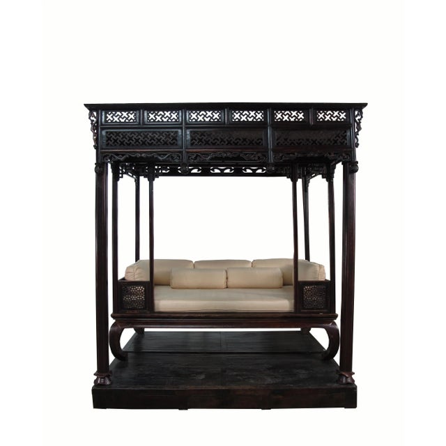 Authentic Rare 19th Antique Chinese Canopy Bed For Sale - Image 10 of 12