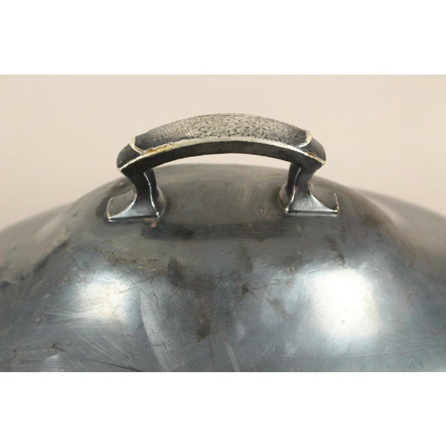 1930's Michigan Yacht Club Meat Turkey Serving Dome Cover, Silver Soldered For Sale - Image 11 of 15