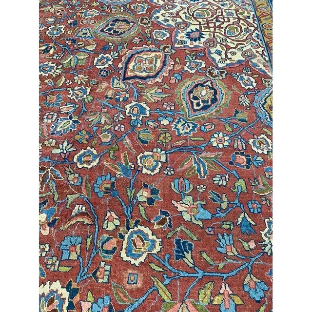 1950s Persian Tabriz Area Rug 12’7″ X 18’11” For Sale - Image 11 of 13