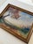 Signed, early mid-century American landscape depicting a tree with colored leaves arching over a country road with rolling...
